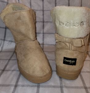 BeBe Girls Tan Winter Boots (Size 3)